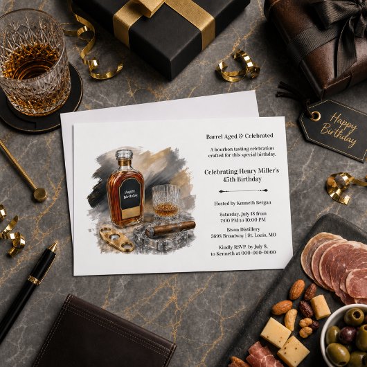 Invitation de dégustation de bourbon pour 45e anni