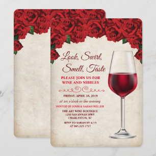 Invitation de dégustation de vin de luxe