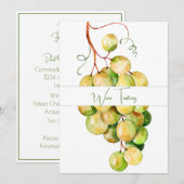 Invitation de dégustation de vin de raisins verts  (Devant / Derrière)