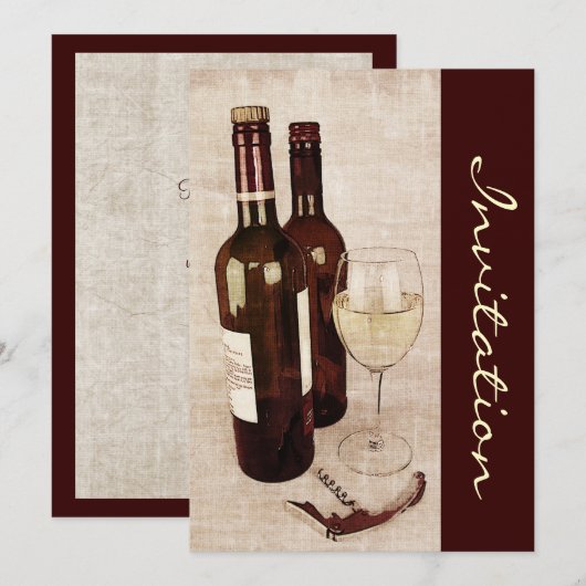 invitation de dégustation de vin russe (Devant / Derrière)