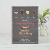 Invitation de dégustation de vin sur tableau noir  (Debout devant)