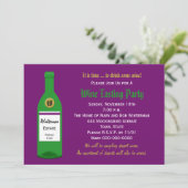 Invitation de dégustation de vin violet (Debout devant)