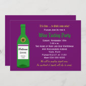 Invitation de dégustation de vin violet (Devant / Derrière)