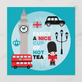 Invitation de déjeuner de goûter de Londres