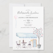 Invitation de déjeuner de mariage à Paris à l'aqua (Devant)
