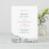 Invitation de déjeuner de mariage aux fleurs sauva (Debout devant)