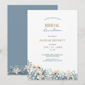 Invitation de déjeuner de mariage aux fleurs sauva (Devant / Derrière)