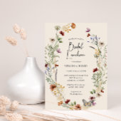 Invitation de déjeuner de mariage bohème florale
