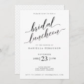 Invitation de déjeuner de Mariage classique Script (Devant / Derrière)