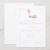 Invitation de déjeuner de mariage/réception éditab (Devant / Derrière)