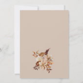 Invitation de déjeuner de mariage rustique (Dos)