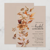 Invitation de déjeuner de mariage rustique (Devant / Derrière)