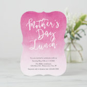 Invitation de déjeuner du jour de mère d'aquarelle (Debout devant)