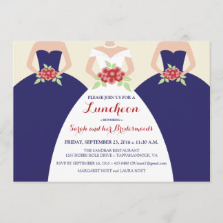 Invitation de déjeuner nuptiale (marine)
