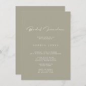 Invitation de déjeuner nuptiale minimaliste (Devant / Derrière)