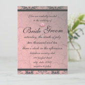 Invitation de Demask Grunge Rose (Debout devant)