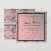 Invitation de Demask Grunge Rose (Devant / Derrière)