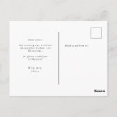 Invitation de demoiselle d'honneur au croissant de (Dos)