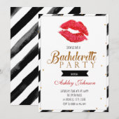 Invitation de demoiselle d'honneur au rouge à lèvr (Devant / Derrière)