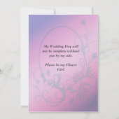 Invitation de demoiselle d'honneur avec diamants é (Dos)