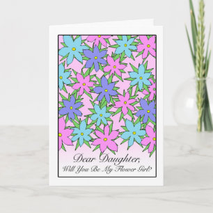 Invitation de Demoiselle d'Honneur pour Fille, Flo