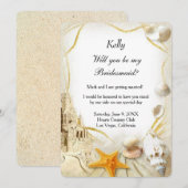 Invitation de demoiselle d'honneur pour mariage au (Devant / Derrière)