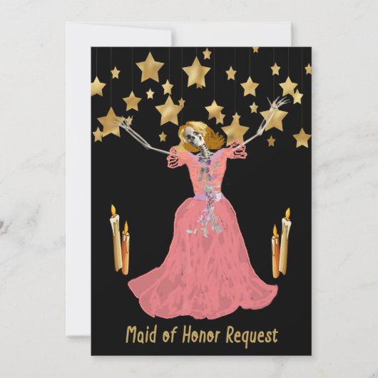Invitation de demoiselle d'honneur pour mariage d' (Devant)