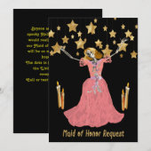 Invitation de demoiselle d'honneur pour mariage d' (Devant / Derrière)