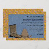 Invitation de Denim Cowboy (Devant / Derrière)