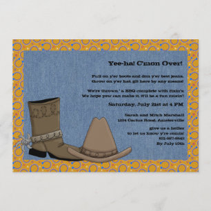 Invitation de Denim Cowboy