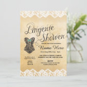 Invitation de dentelle de lingerie de douche de ma (Debout devant)