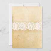 Invitation de dentelle de lingerie de douche de ma (Dos)