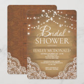 Invitation de dentelle du pays (Devant / Derrière)