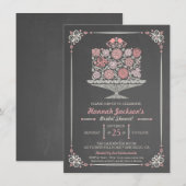 Invitation de dentelle II de Fête de la mariée de (Devant / Derrière)