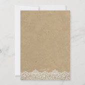 Invitation de dentelle vintage (Dos)