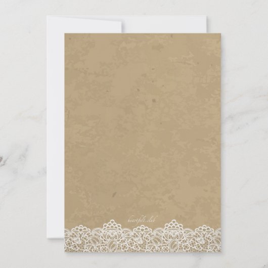 Invitation de dentelle vintage (Dos)