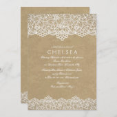 Invitation de dentelle vintage (Devant / Derrière)