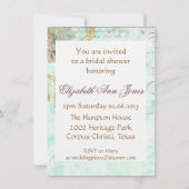 Invitation de dentelles, de bleuets et de lacets (Dos)