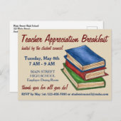 Invitation de départ à la retraite de l'enseignant (Devant / Derrière)