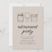 Invitation de départ en retraite et de fête d'adie (Devant)