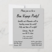 Invitation de départ vintage steampunk (Dos)