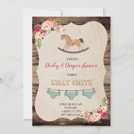 Invitation de Derby et de la partie de couche (Devant)