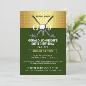 Invitation de design de monogramme de golf minimal (Debout devant)