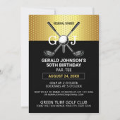 Invitation de design de monogramme de golf minimal (Dos)