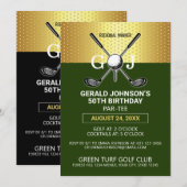 Invitation de design de monogramme de golf minimal (Devant / Derrière)