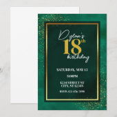 INVITATION DE DESIGN VERT ET OR (Devant / Derrière)