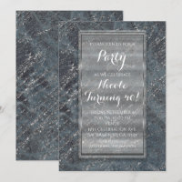 Invitation de designer en marbre moderne gris noir