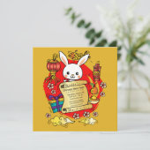 Invitation de dessin animé pour le Nouvel An chino (Debout devant)