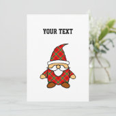 Invitation de dessin de gnome de carton mignon (Debout devant)
