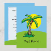 Invitation de dessin de palmier (Devant / Derrière)